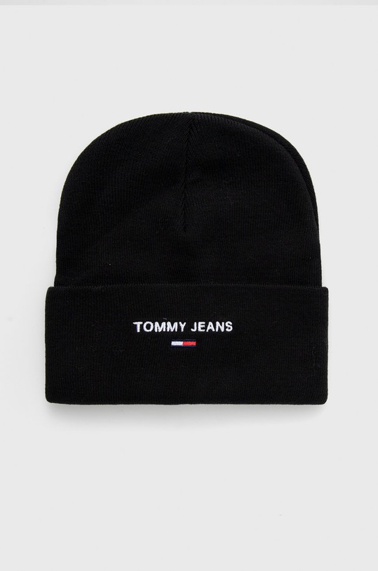 Tommy Jeans Czapka AM0AM07947.4890 aplikacja czarny AM0AM07947.4890
