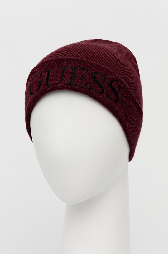 Čepice Guess AM8858.WOL01 burgundské AW21