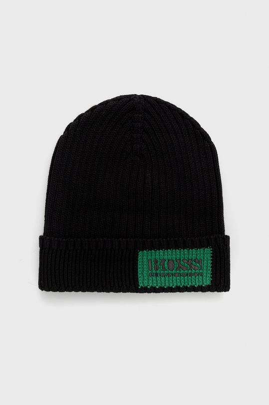 BOSS Czapka 50456135 z domieszką wełny czarny 50456135
