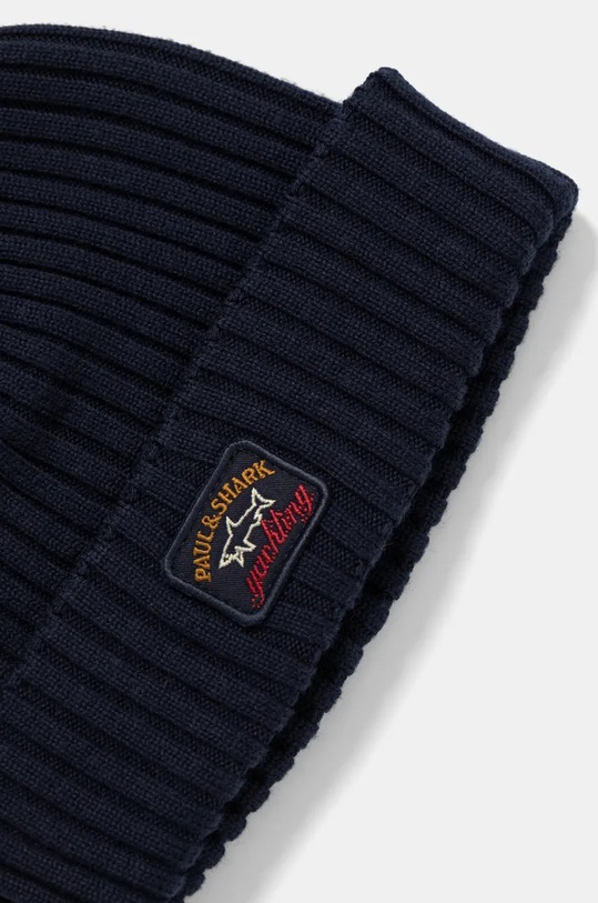 Paul&Shark caciula si fular din lana bleumarin KITXMAS