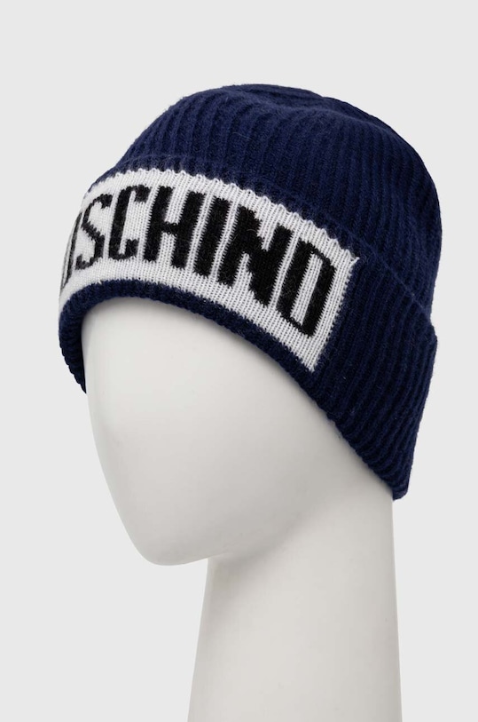 Vlněná čepice Moschino M5540.60077 námořnická modř AW24