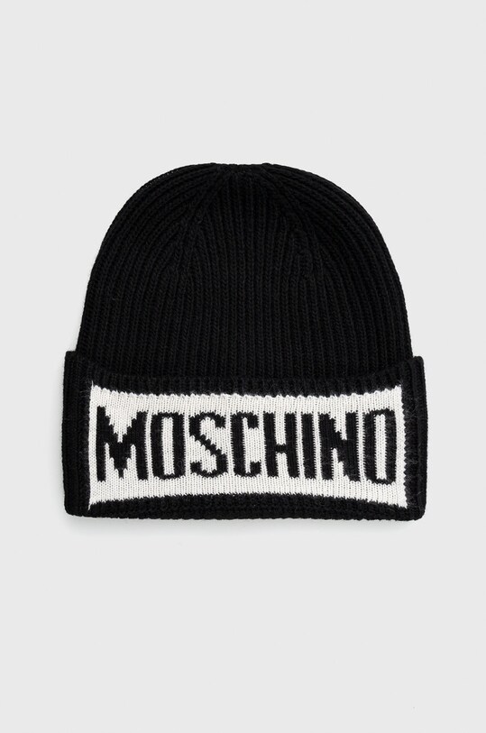 Шерстяная шапка Moschino с добавлением шерсти чёрный M5540.60077