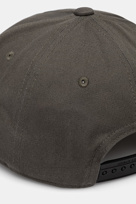 Doplnky Armani Exchange čiapka so šiltom pánska bavlnená 954112.CC571 zelená