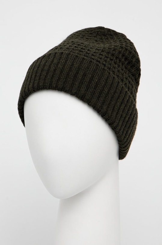 Sisley Czapka z domieszką wełny 139KS0513.95Y zielony AW21