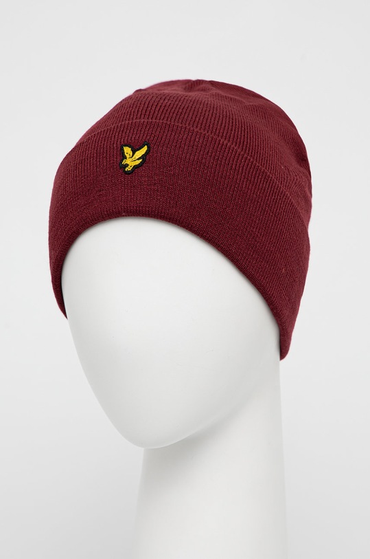 Lyle & Scott Czapka HE960ARC.Z562 bordowy AW21