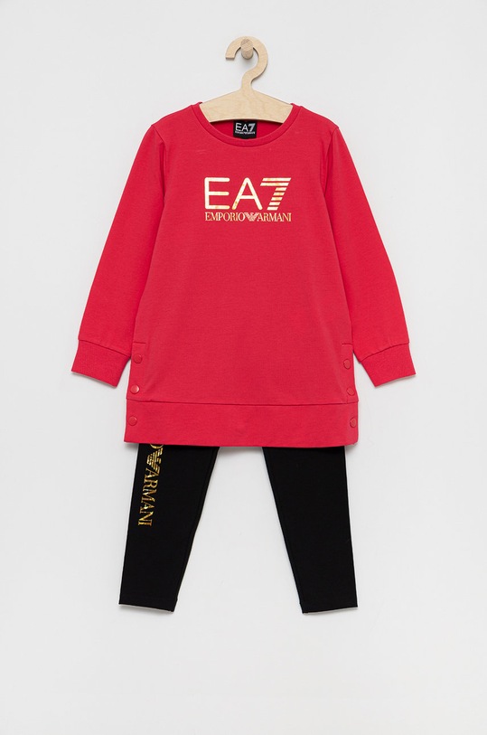 EA7 Emporio Armani Compleu copii tricotaj roz 6KFV51.FJ31Z