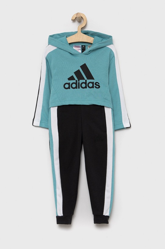 Dětská souprava adidas Performance H26618 pletenina tyrkysová H26618