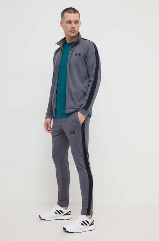 Αθλητική φόρμα Under Armour Knit Track Suit πλεκτό ύφασμα γκρί 1357139