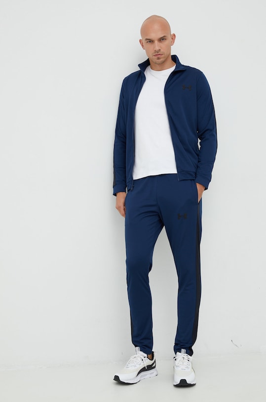 Under Armour dres sportowy Knit Track Suit aplikacja granatowy 1357139