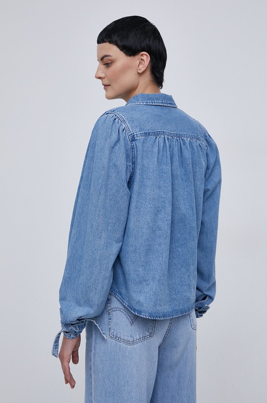 Odzież Tommy Jeans Koszula bawełniana DW0DW11219.4890 DW0DW11219.4890 niebieski