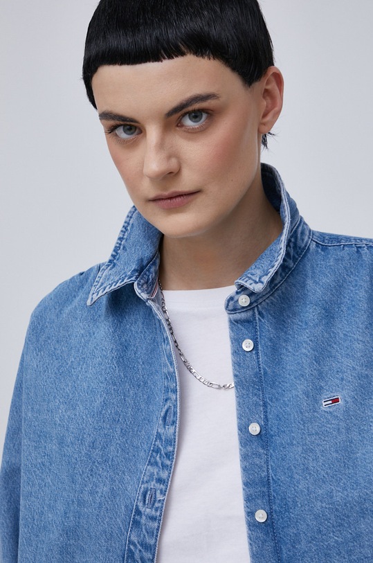 Tommy Jeans Koszula bawełniana DW0DW11219.4890 niebieski DW0DW11219.4890