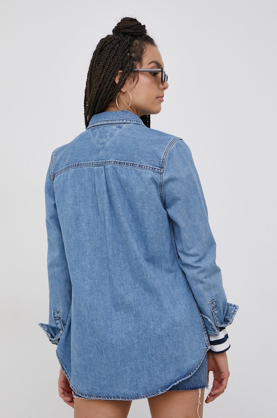 Odzież Tommy Jeans Koszula bawełniana DW0DW11221.4890 DW0DW11221.4890 niebieski