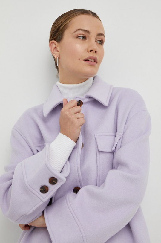 Ruházat Samsoe Samsoe gyapjúkabát F20400090 lila