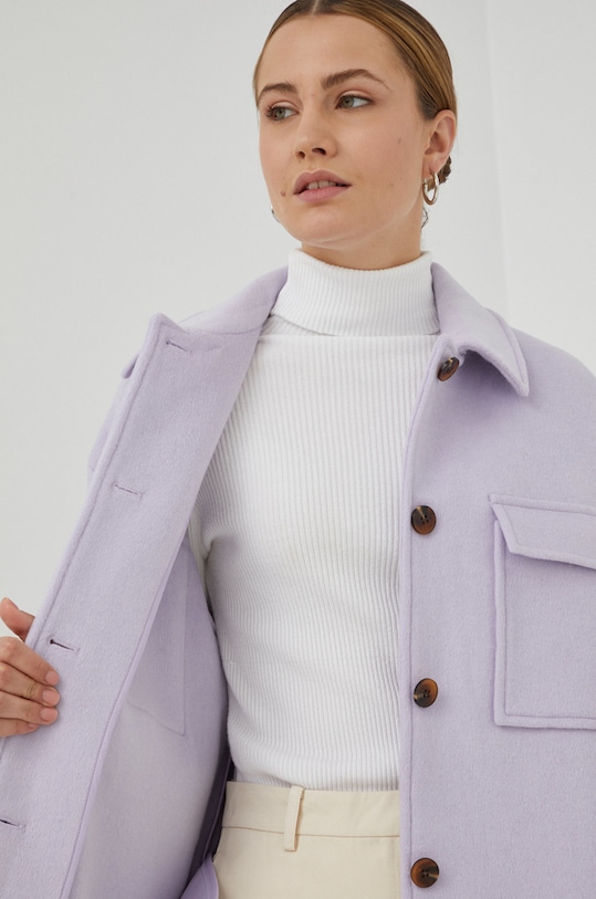 Samsoe Samsoe gyapjúkabát F20400090 lila