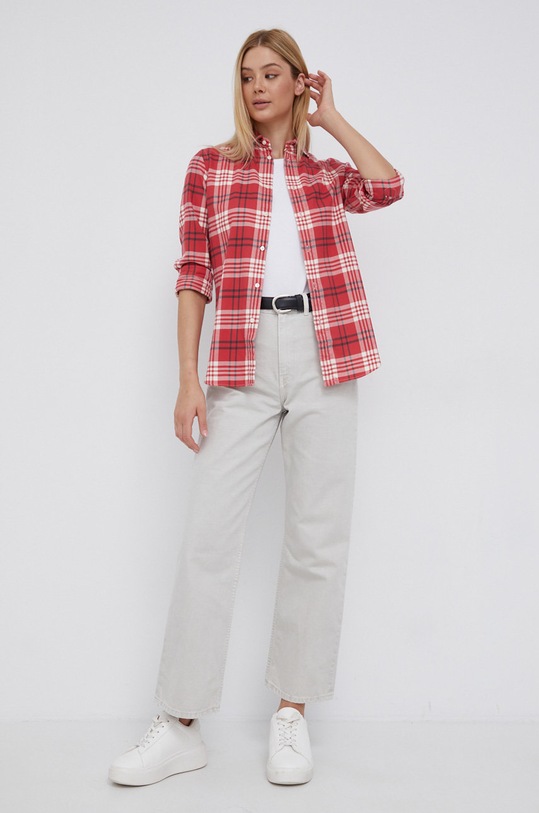 Odzież Polo Ralph Lauren Koszula bawełniana 211827693003 211827693003 czerwony