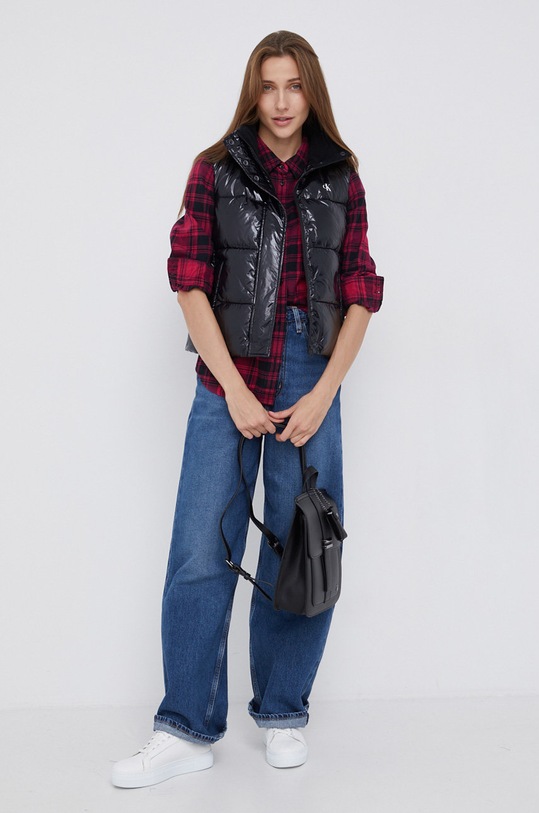 Odzież Wrangler Koszula bawełniana W5Z4T2R09 różowy