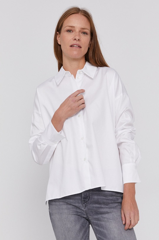 Drykorn - Koszula bawełniana bawełna biały 87370.6000
