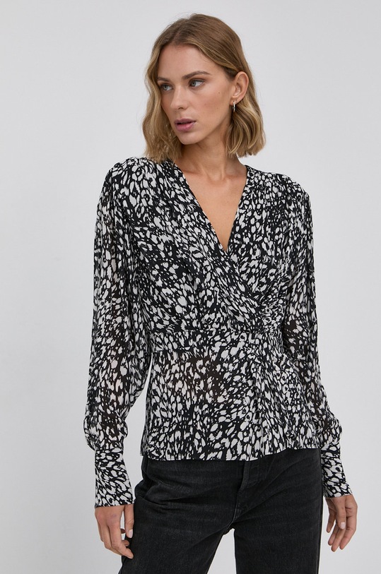 Halenka The Kooples slim černá FTOP23055K