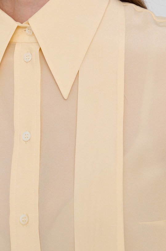 Košeľa Victoria Victoria Beckham 2321WSH002778B žltá AW21