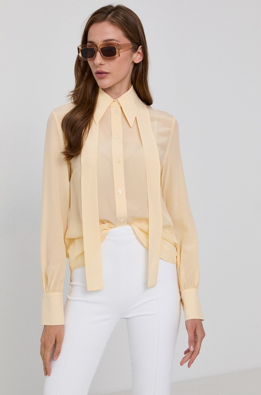 Košeľa Victoria Victoria Beckham 2321WSH002778B žltá