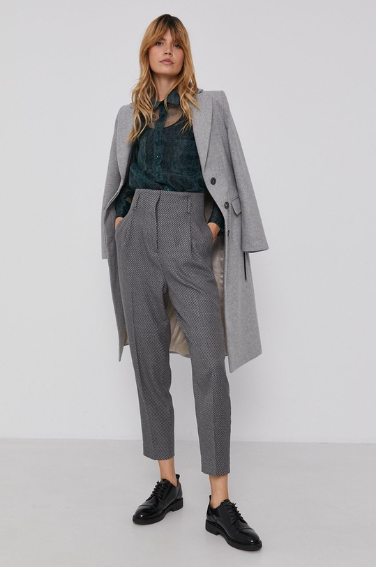 Košeľa Sisley 5NFV5QF56.62F zelená AW21