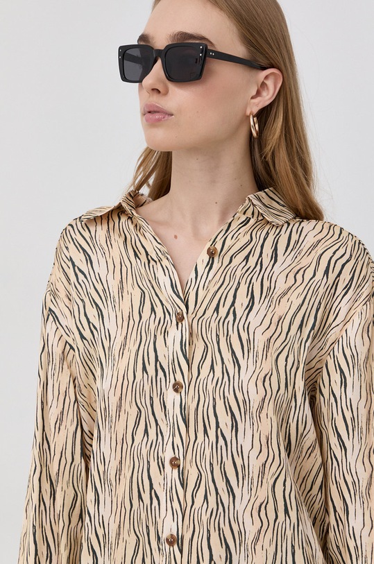 For Love & Lemons Cămașă cu modele bej CT1784.FA21
