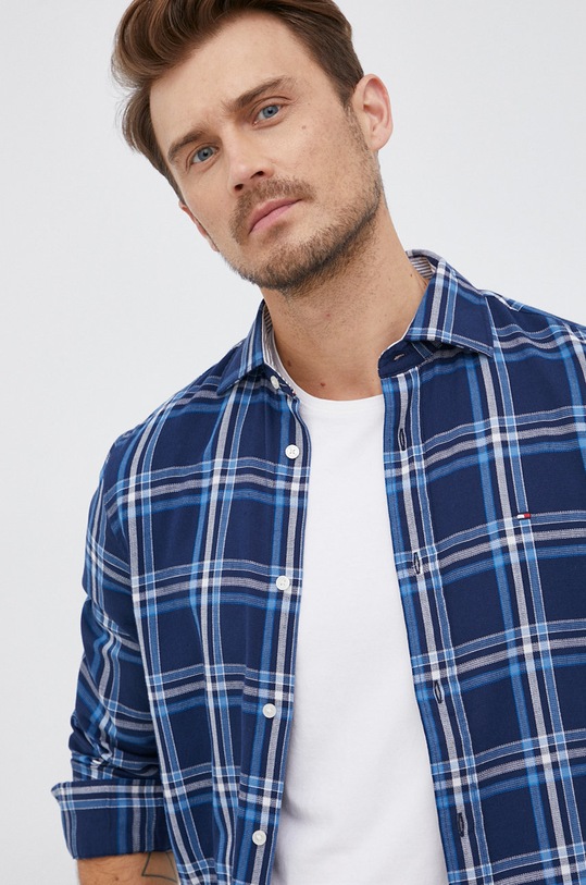 Košile Tommy Hilfiger regular námořnická modř MW0MW20588.4890