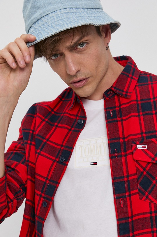 Tommy Jeans Koszula bawełniana DM0DM11322.4890 DM0DM11322.4890 czerwony