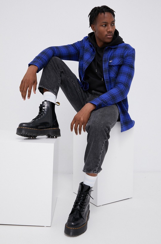Odzież Tommy Jeans Koszula bawełniana DM0DM11322.4890 DM0DM11322.4890 fioletowy