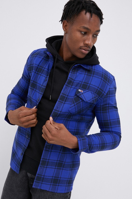 Tommy Jeans Koszula bawełniana DM0DM11322.4890 DM0DM11322.4890 fioletowy