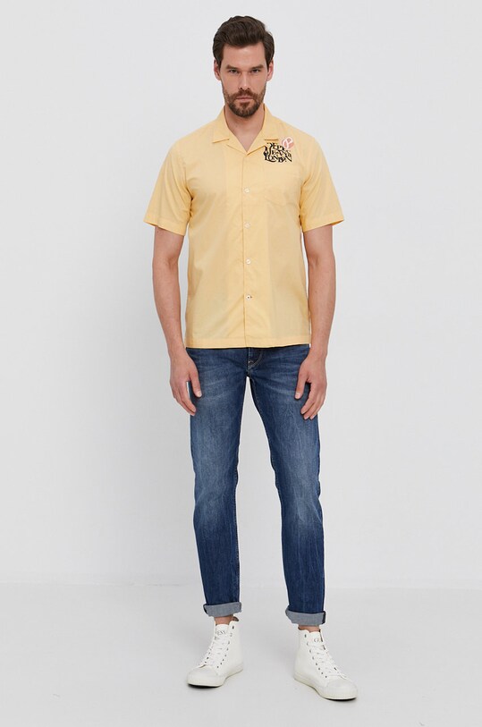 Odzież Pepe Jeans Koszula bawełniana PM307090.105 żółty