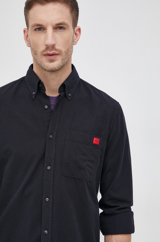 HUGO Koszula bawełniana 50458258 bawełna czarny 50458258