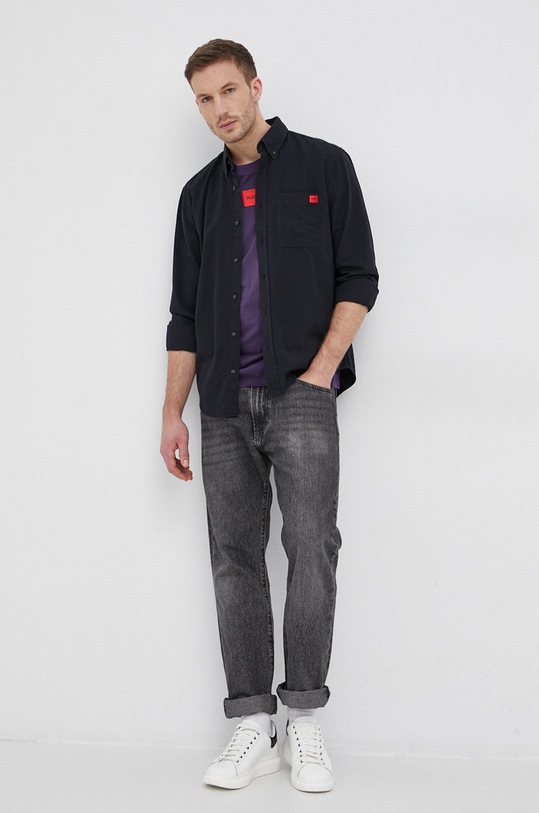 HUGO Koszula bawełniana 50458258 50458258 czarny AW21