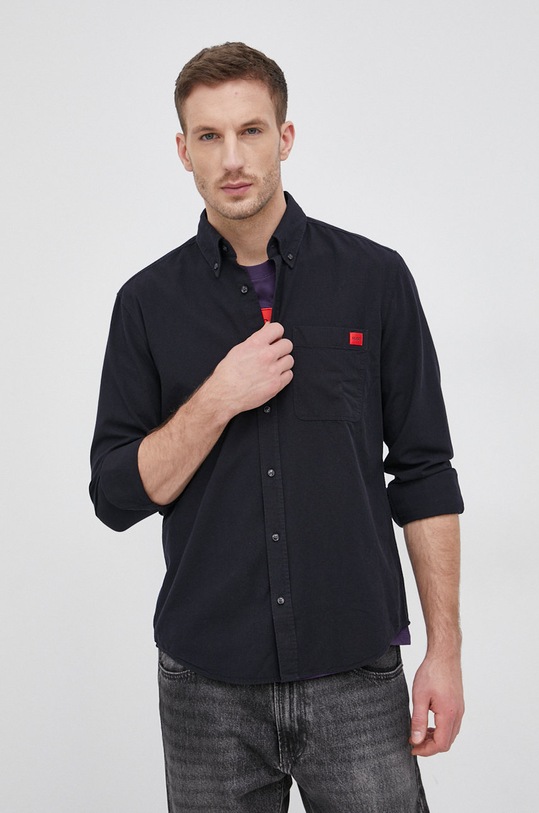 HUGO Koszula bawełniana 50458258 czarny 50458258