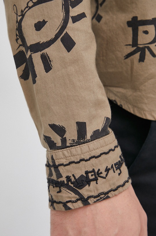 Desigual Koszula bawełniana 21WMCW38 21WMCW38 zielony AW21