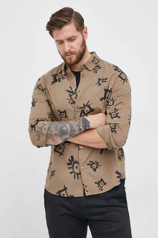 Desigual Koszula bawełniana 21WMCW38 21WMCW38 zielony