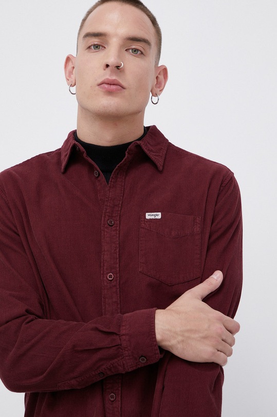 Wrangler Koszula sztruksowa W5A14AX7O bordowy