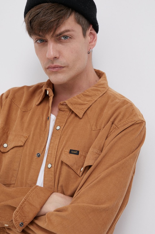 Lee Koszula sztruksowa L66WMRSZ brązowy