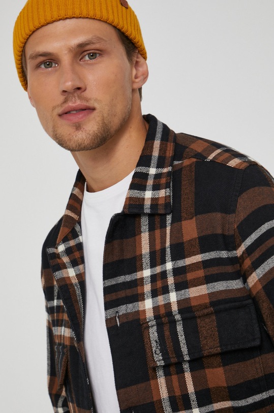 Marc O'Polo Koszula bawełniana brązowy 130730742416