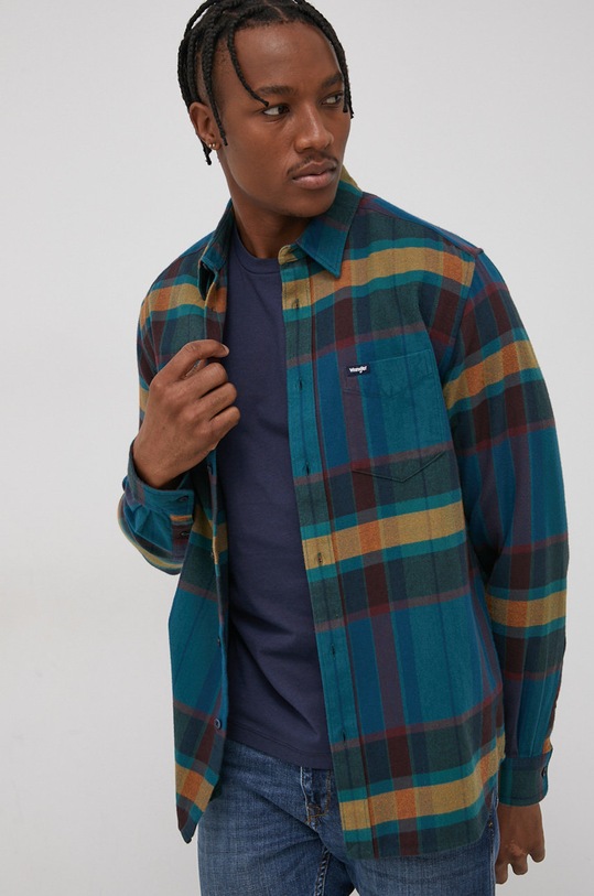 Wrangler Koszula bawełniana wzorzyste multicolor W5A14CXCE