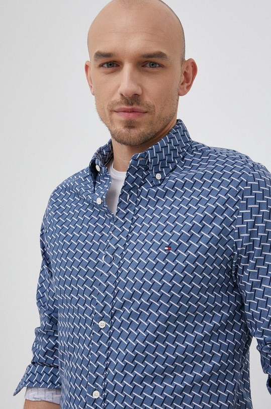 Tommy Hilfiger - Βαμβακερό πουκάμισο μακρύ μπλε MW0MW20585.4890