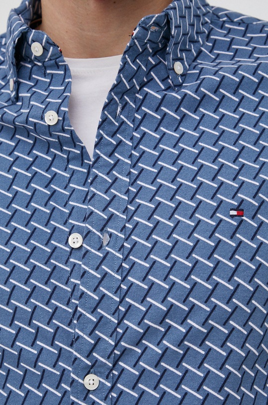 Tommy Hilfiger - Βαμβακερό πουκάμισο MW0MW20585.4890 μπλε AW21