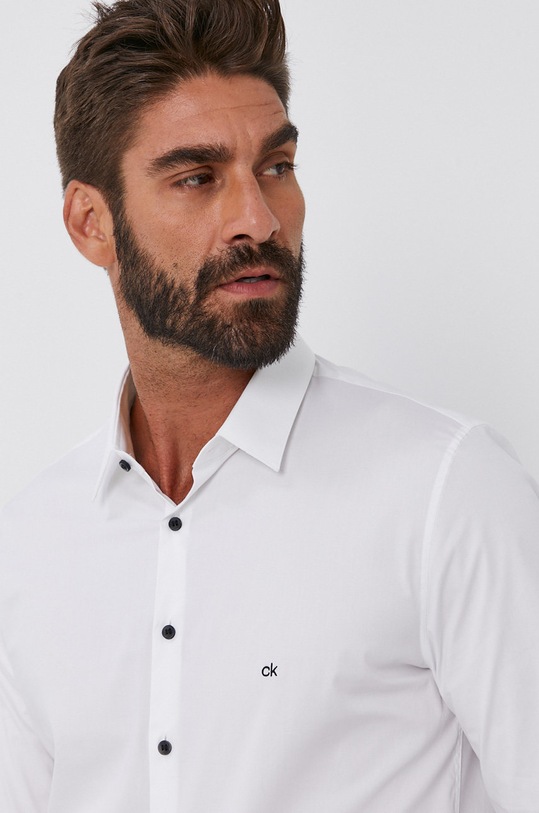 Calvin Klein Koszula z elastanem biały K10K107346.4890