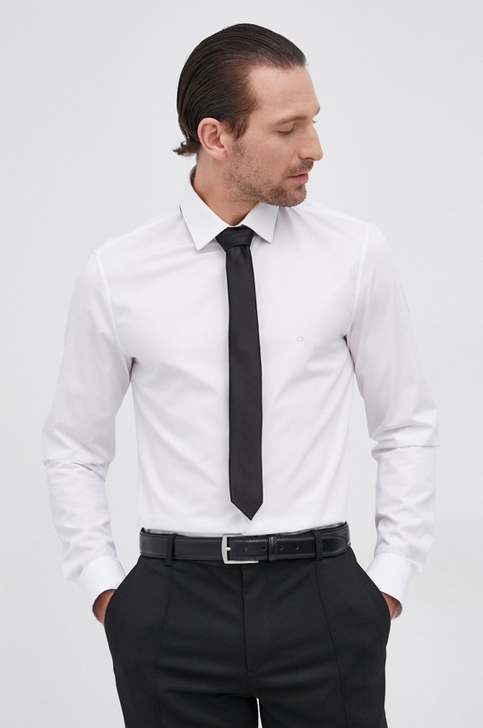Pamučna košulja Calvin Klein bijela K10K107941.4890
