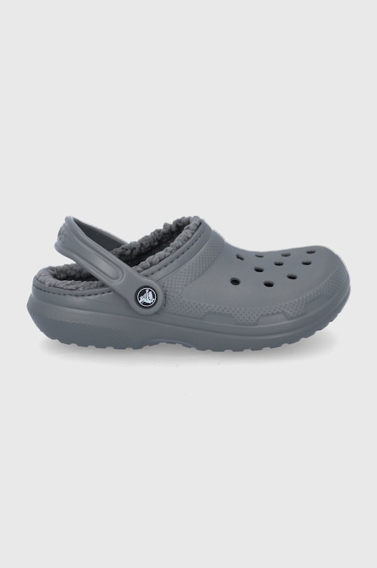 Crocs kapcie CLASSIC LINED CLOG szary ASSIC.LINED.CLOG.203591