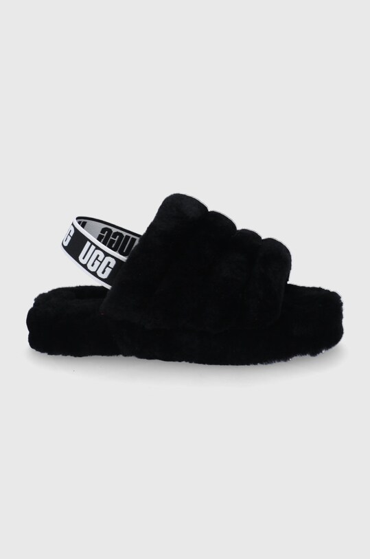 Παιδικές μάλλινες παντόφλες UGG μαύρο 1098494K.BLK