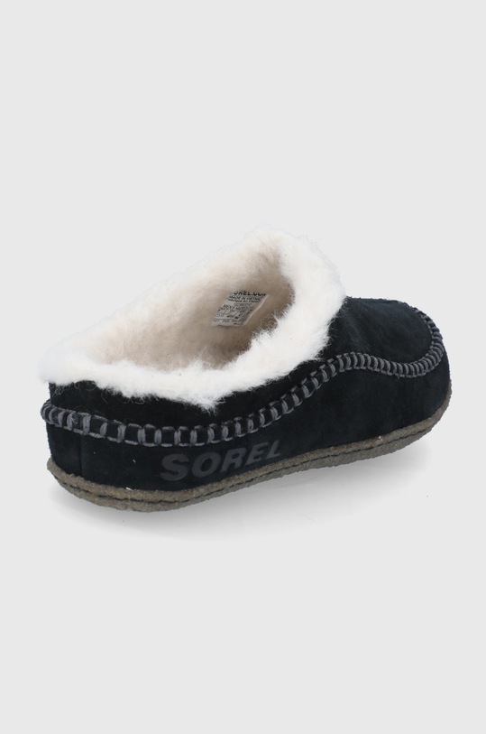 Obuwie Sorel Kapcie zamszowe 1923641.BLACK czarny