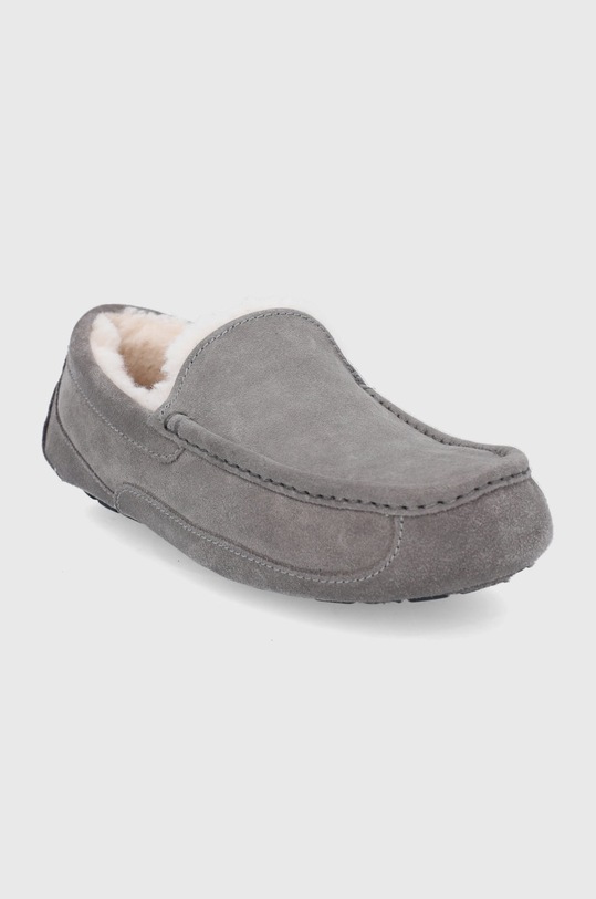 UGG Kapcie skórzane Ascot 1101110.GREY szary AW21