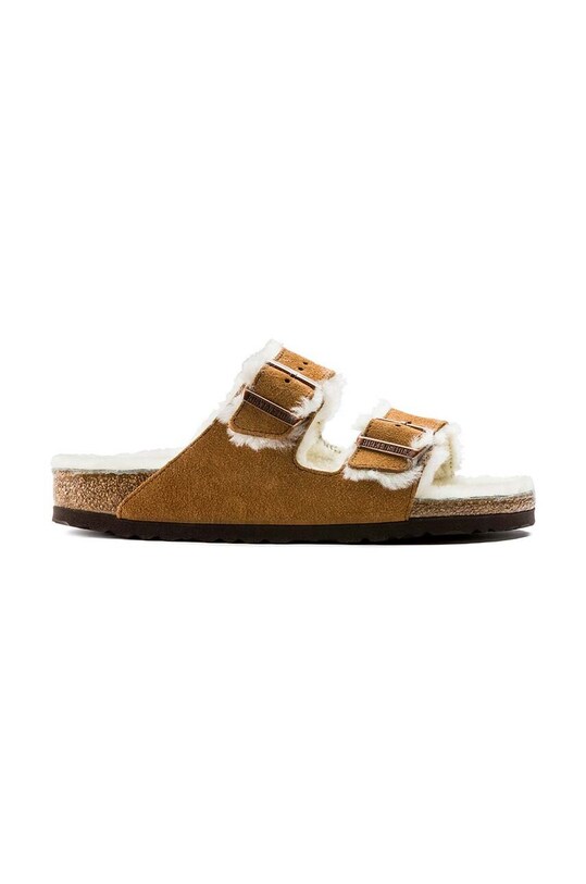 Παντόφλες σουέτ Birkenstock Arizona καφέ 1001128