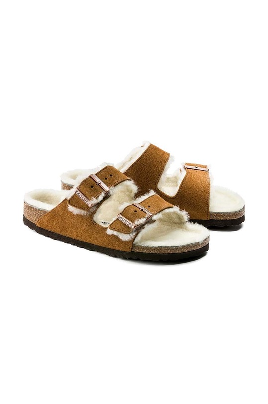 Semišové papuče Birkenstock Arizona hnědá 1001128